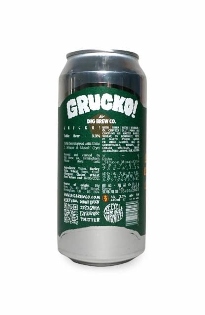 Grucko 3.3%, DigBrewCo, England