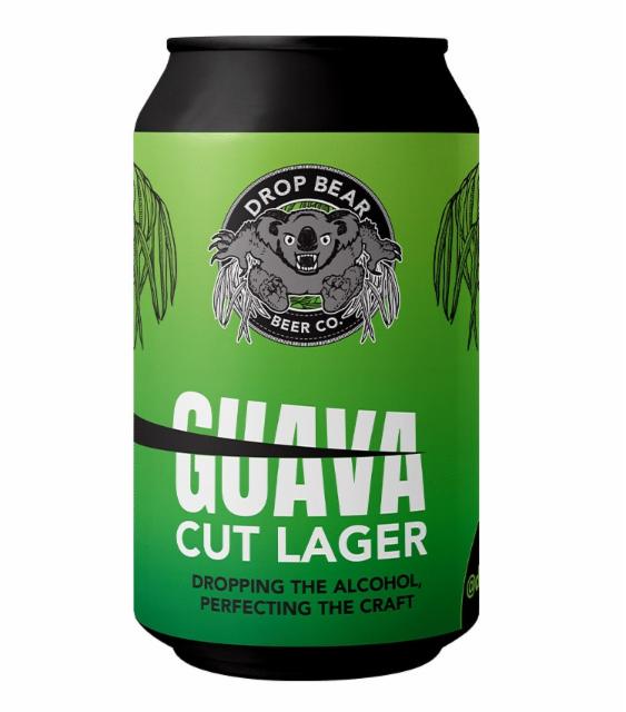 Guava Cut Lager 0.5%, Drop Bear Beer Co., Wales
