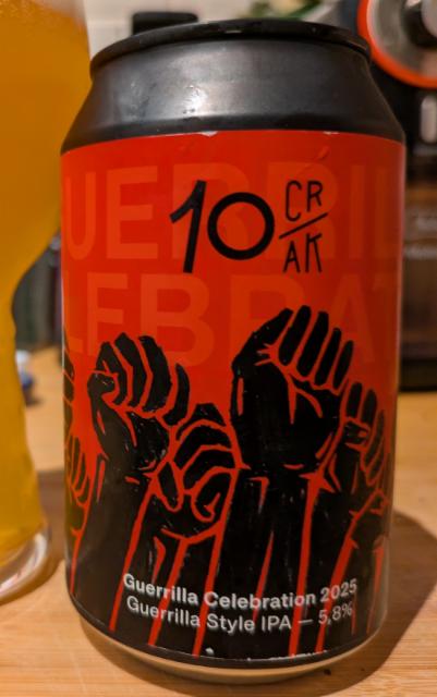 Guerilla Celebration 2025 5.8%, Crak Brewery, Italy