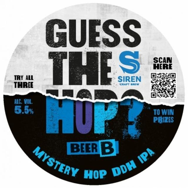 Guess The Hop Beer B 5.5%, Siren Craft Brew, England