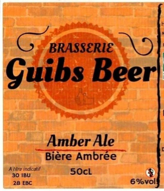 Guibs Amber Ale 6.0%, Brasserie Guibs Beer, France