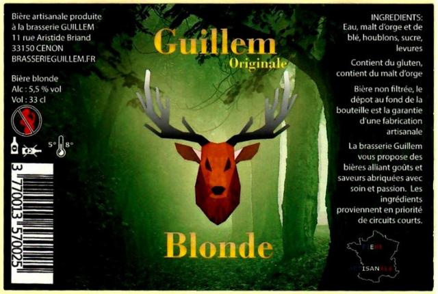 Guillem Originale Blonde 5.5%, Brasserie Guillem [Closed], France