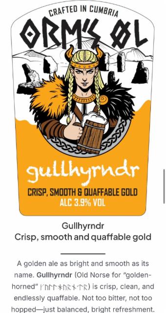 Gullhyrndr 3.9%, Orm's Ol, England