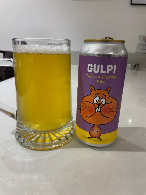 Gulp! This is a Pilsner 4.8%, Pretty Decent Beer Co, England