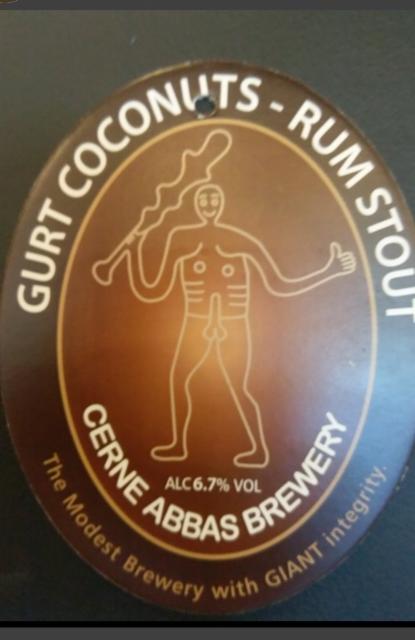 Gurt Coconuts Rum Stout 6.7%, Cerne Abbas Brewery, England