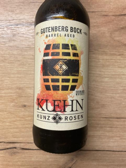 Gutenberg Bock Barrel Aged Edition 2022 Whiskey 8.5%, Kuehn Kunz Rosen, Germany