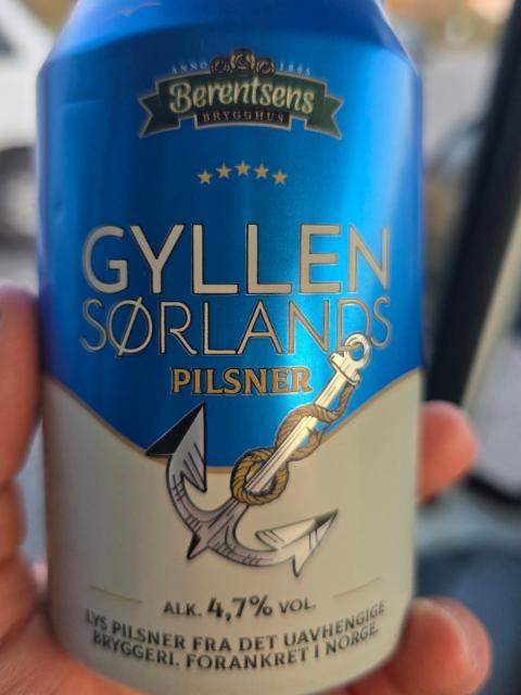 GYLLEN SØRLANDS PILSNER 4.7%, Berentsens Brygghus, Norway