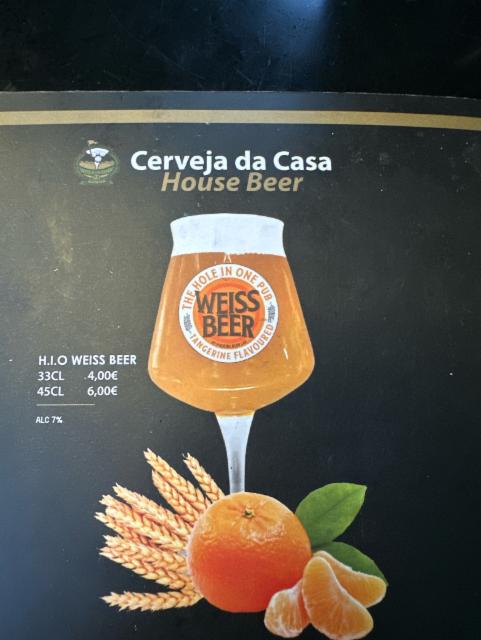 H.I.O Weiß Beer (House Beer) 7.0%, Empresa De Cervejas Da Madeira, Portugal