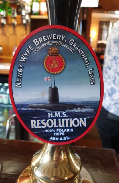 H.M.S. Resolution 4.8%, Newby Wyke Brewery, England