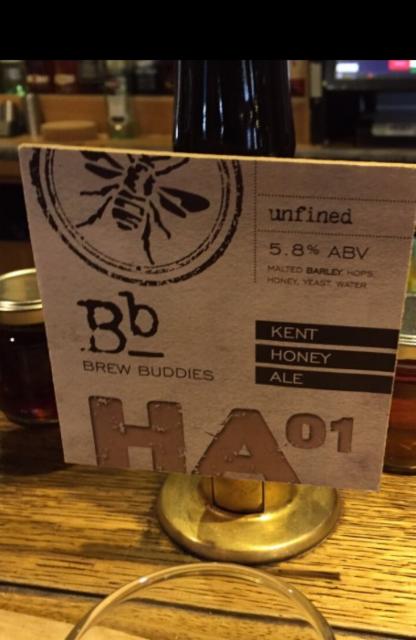 HA 01 Honey Ale 5.8%, Brew Buddies, England