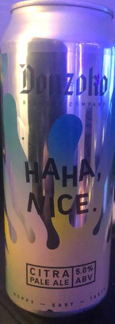 Ha Ha Nice 5.0%, Donzoko Brewing, Scotland