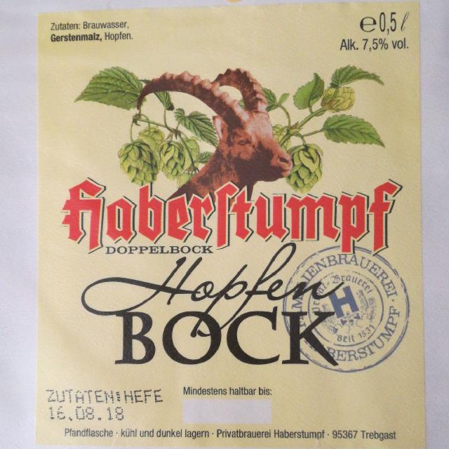 Hopfen Bock 7.5%, Brauerei Haberstumpf, Germany