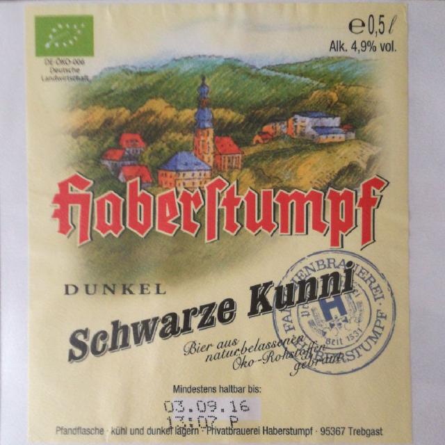 Schwarzer Kunni 4.9%, Brauerei Haberstumpf, Germany