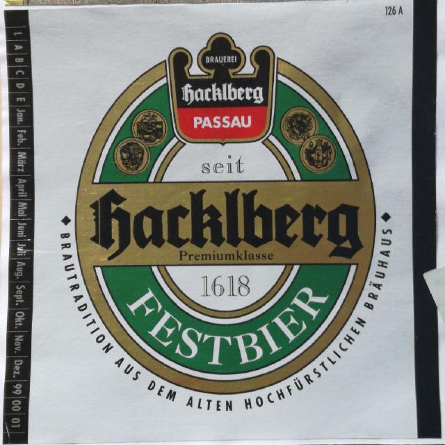 Hacklberg Festbier 5.5%, Brauerei Hacklberg, Germany