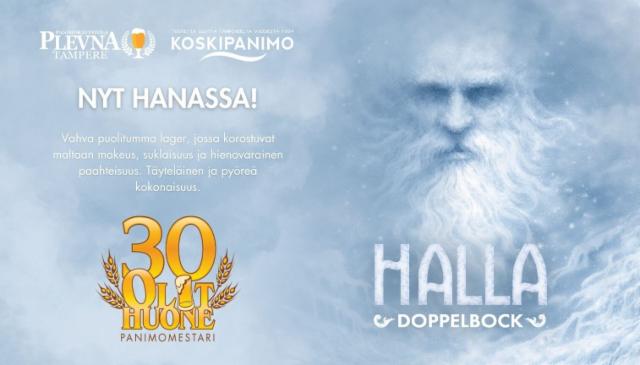 Halla Doppelbock 8.0%, Plevna / Koskipanimo, Finland