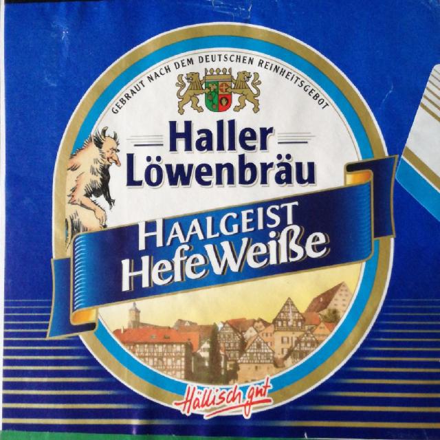 Haalgeist HefeWeiße 5.2%, Haller Löwenbräu, Germany