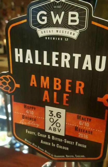 Hallertau 3.6%, Hop Union Brewery, England