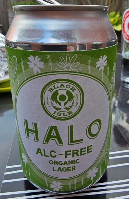Halo Organic Lager Alc-Free 0.3%, Black Isle Brewery Ltd., Scotland