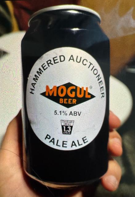 Hammered Auctionner 5.1%, Mogul Beer Brewery, Australia