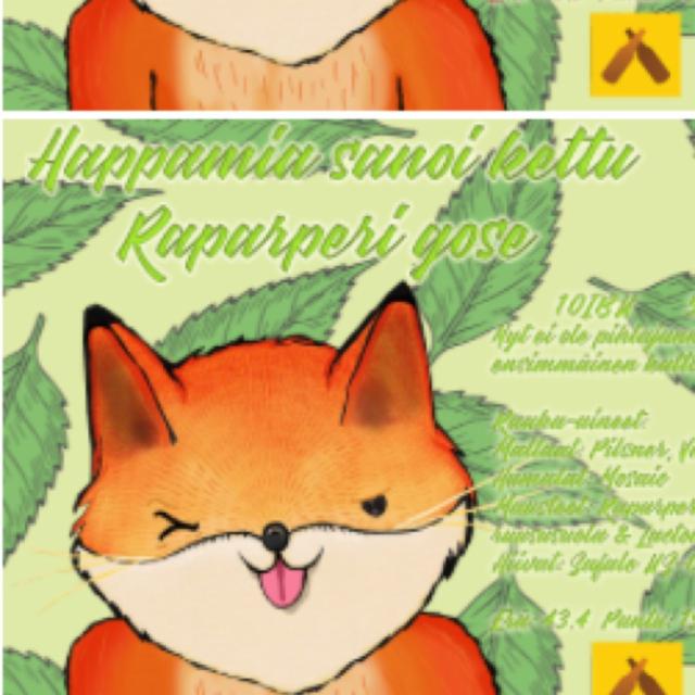 Happamia sanoi kettu - raparperi gose 5.2%, Tampereen Insinööripanimo, Finland