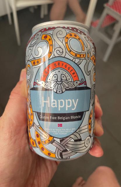 Happy gluten free belgian blonde 4.7%, Ægir Bryggeri, Norway