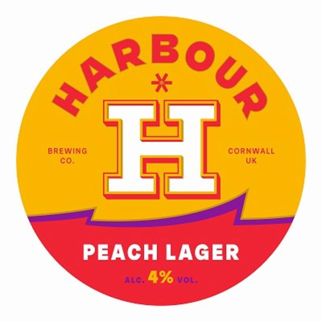Harbour Peach Larger 4.0%, Brewing Co. Cornwall, United Kingdom