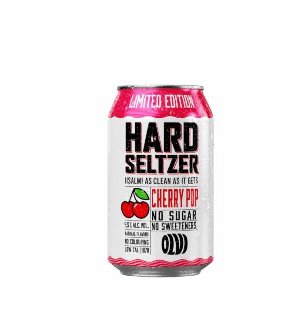 Hard Seltzer Cherry Pop 4.5%, Olvi, Finland