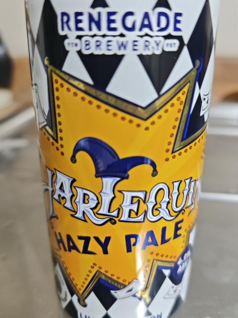 Harlequin Hazy Pale 4.9%, Renegade Brewery, England