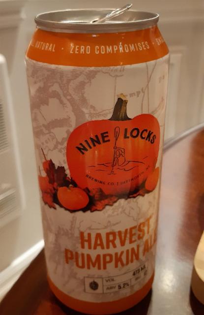 HARVEST PUMPKIN ALE 5.2%, Nine Locks Brewing Co, Canada