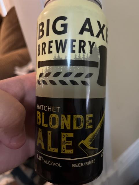 Hatchet Blonde Ale, Big Axe Brewery