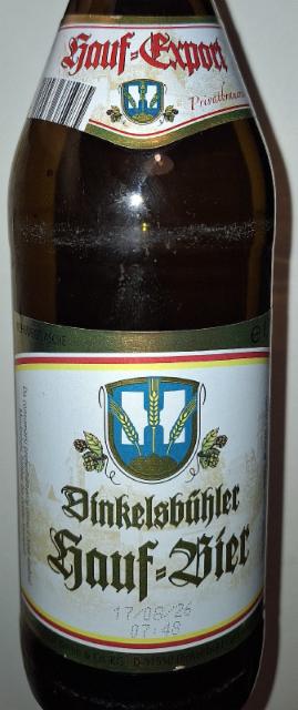 Hauf-Export 5.2%, Brauerei Hauf Dinkelsbühl, Germany