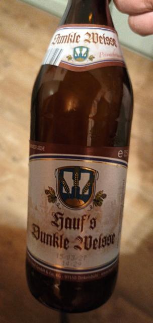 Hauf dunkle Weisse 5.2%, Brauerei Hauf Dinkelsbühl, Germany