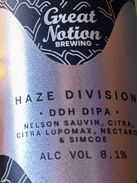 Haze Division 8.1%, Track Brewing Co., England