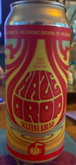 Haze Drop: Sultana Krush 6.2%, WeldWerks Brewing Co, United States