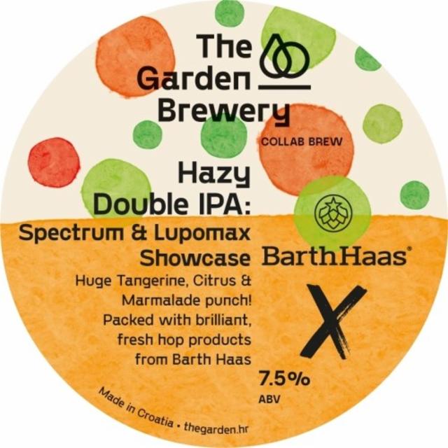 Hazy Double IPA: Spectrum & Lupomax Showcase (Collab BarthHaas) 7.5%, The Garden Brewery, Croatia