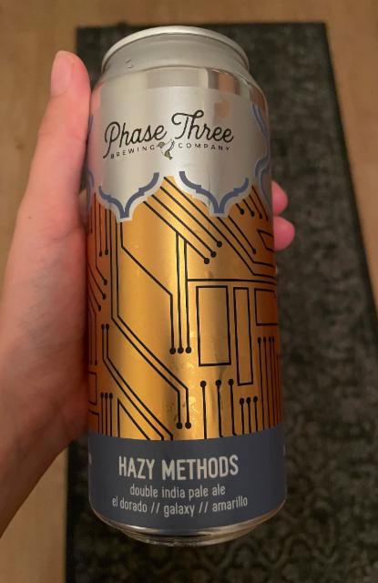 Hazy Methods 8.4%, Phase Three Brewing, United States