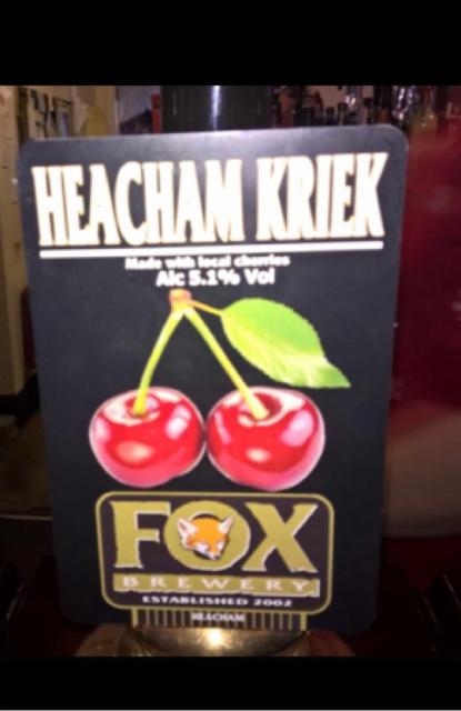 Heacham Kriek 5.1%, Fox Brewery, England
