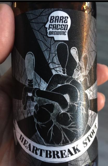 Heartbreak Stout 5.4%, Barefaced Brewing, England