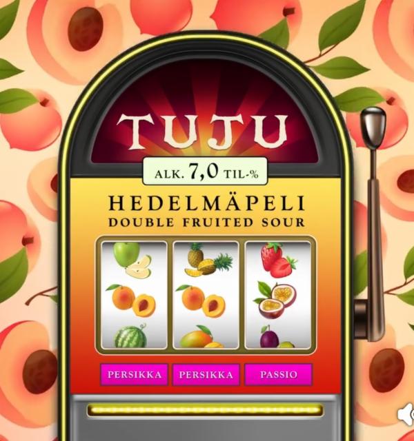 Hedelmäpeli: Persikka - persikka - passionhedelmä 7.0%, Panimoyhtiö Tuju, Finland