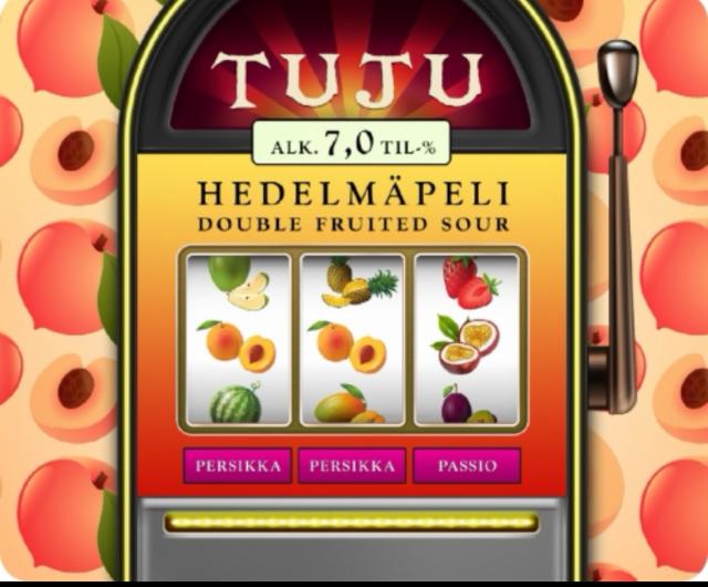 Hedelmäpeli persikka, persikka ,passion 7.0%, Panimoyhtiö Tuju, Finland