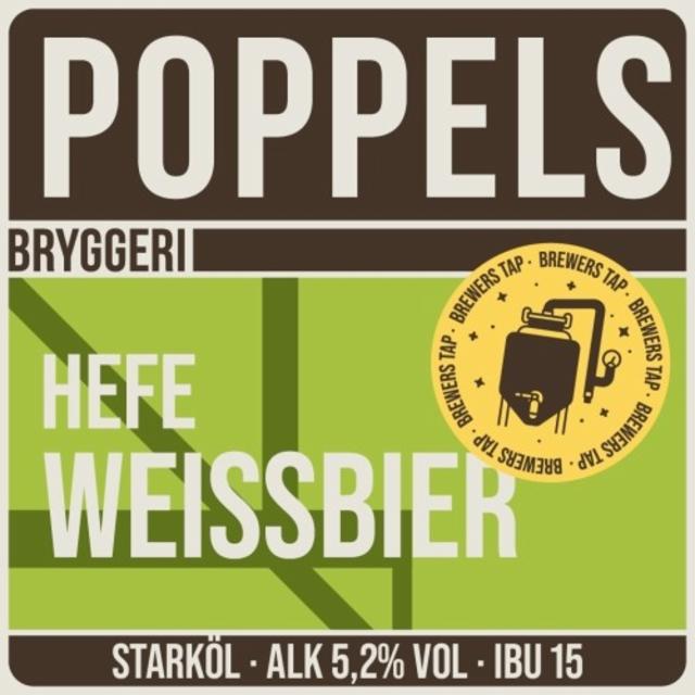 Hefe Weissbier 5.2%, Poppels Bryggeri, Sweden