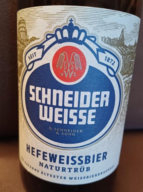 Hefeweissbier naturtrüb 4.9%, Schneider Weisse G. Schneider & Sohn, Germany