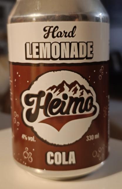 Heimo Hard Lemonade Cola 4.0%, Heimo Hard Seltzer, Finland