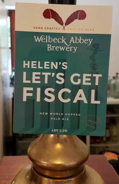 Helen's Let's Get A Fiscal 5.3%, Welbeck Abbey Brewery, England