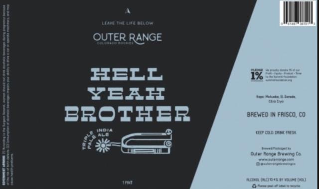 Hell Yeah Brother 10.4%, Outer Range Brewing Co., United States