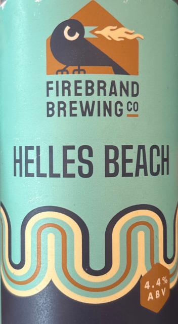 Helles Beach Lager 4.4%, Firebrand Brewing Company, England