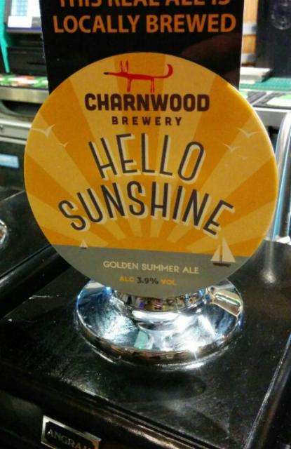 Hello Sunshine 3.9%, Charnwood Brewery, England