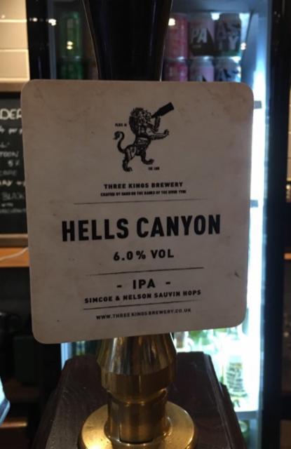 Hells Canyon 6.0%, Three Kings Brewery, England