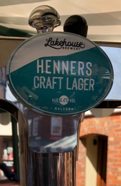 Henners Craft Lager 4.4%, Lakehouse Brewery, England