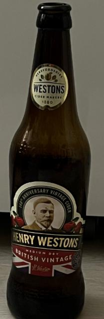 Henry Weston Medium Dry British Vintage 2022 7.3%, Westons Cider, England
